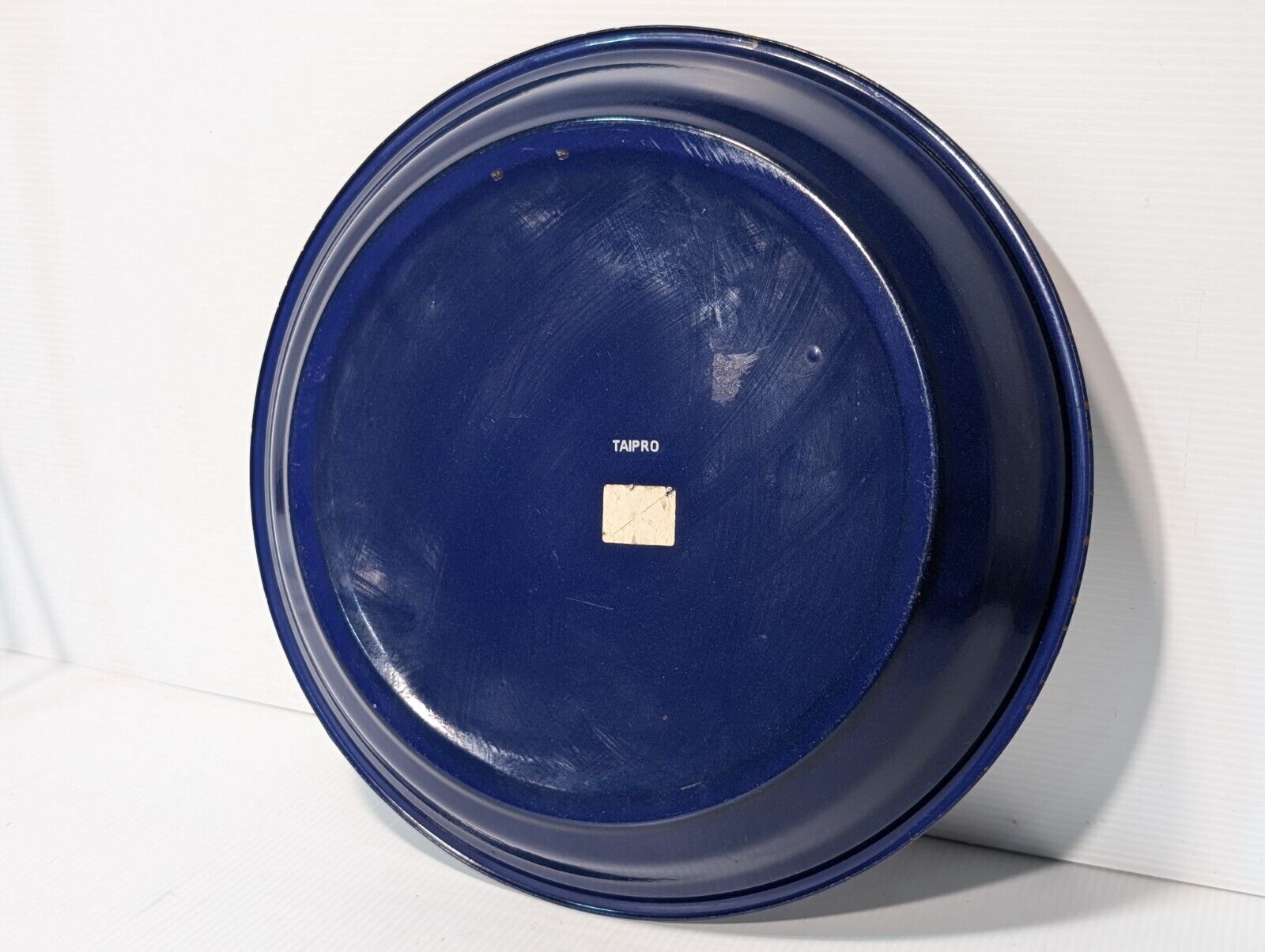 Vintage Sturdy Dark Blue TAIPRO Serving Tray, 15 3/4" inches diam- Free Shipping