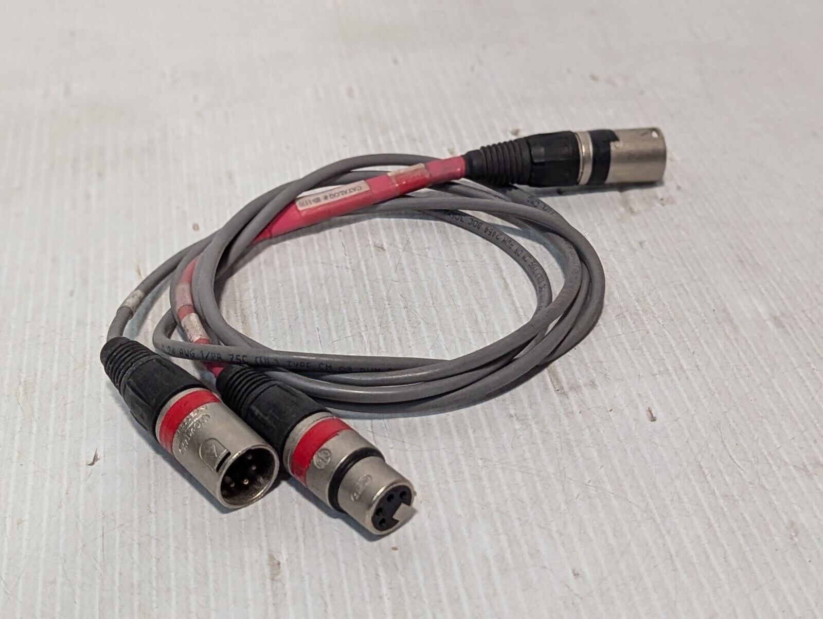 80-1179 XLR Splitter Cable, 1 XLR (M) Split to XLR (F) and XLR (M) - Free Ship