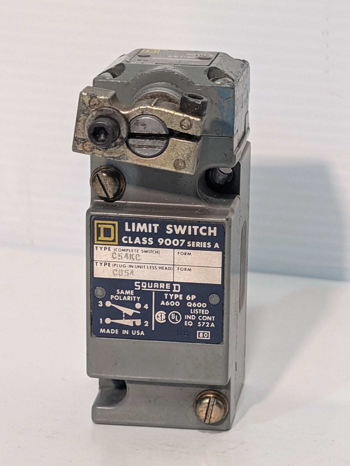 Square D Class 9007 C54KC Ser. A Limit Switch 9007C54KC
