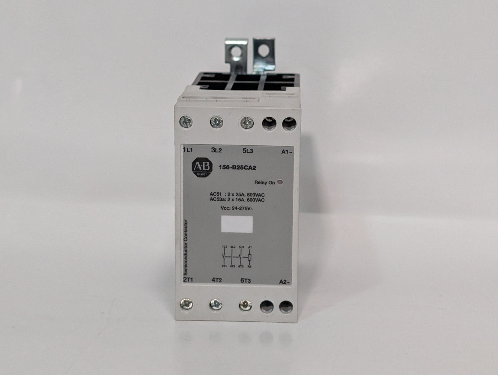 Allen Bradley 156-B25CA2 Ser A 2-Phase Semiconductor Contactor 600VAC 25A