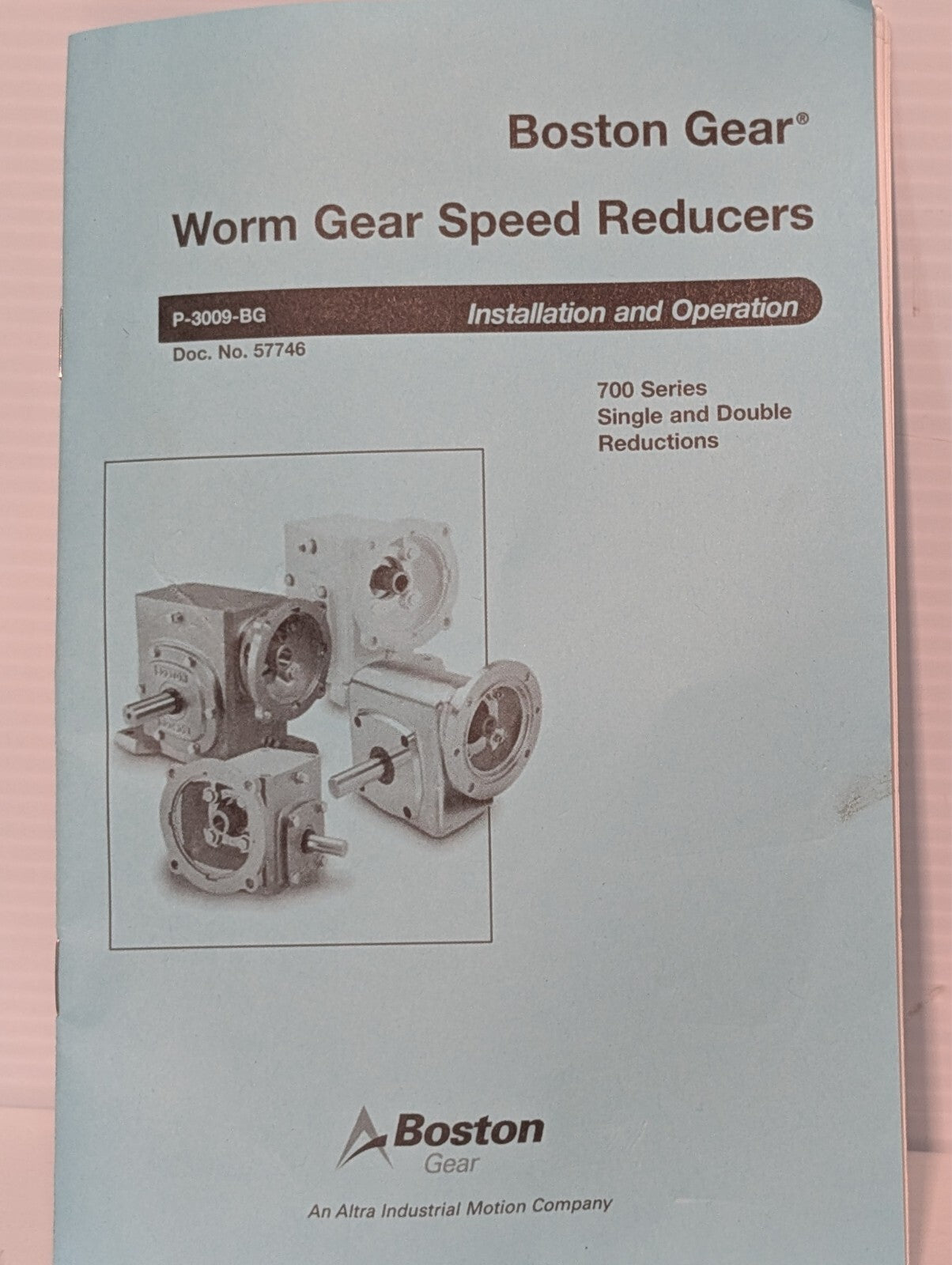 (3) NEW Boston Gear P-3009-BG 700 Series Worm Gear Reducer Parts Kit With Manual