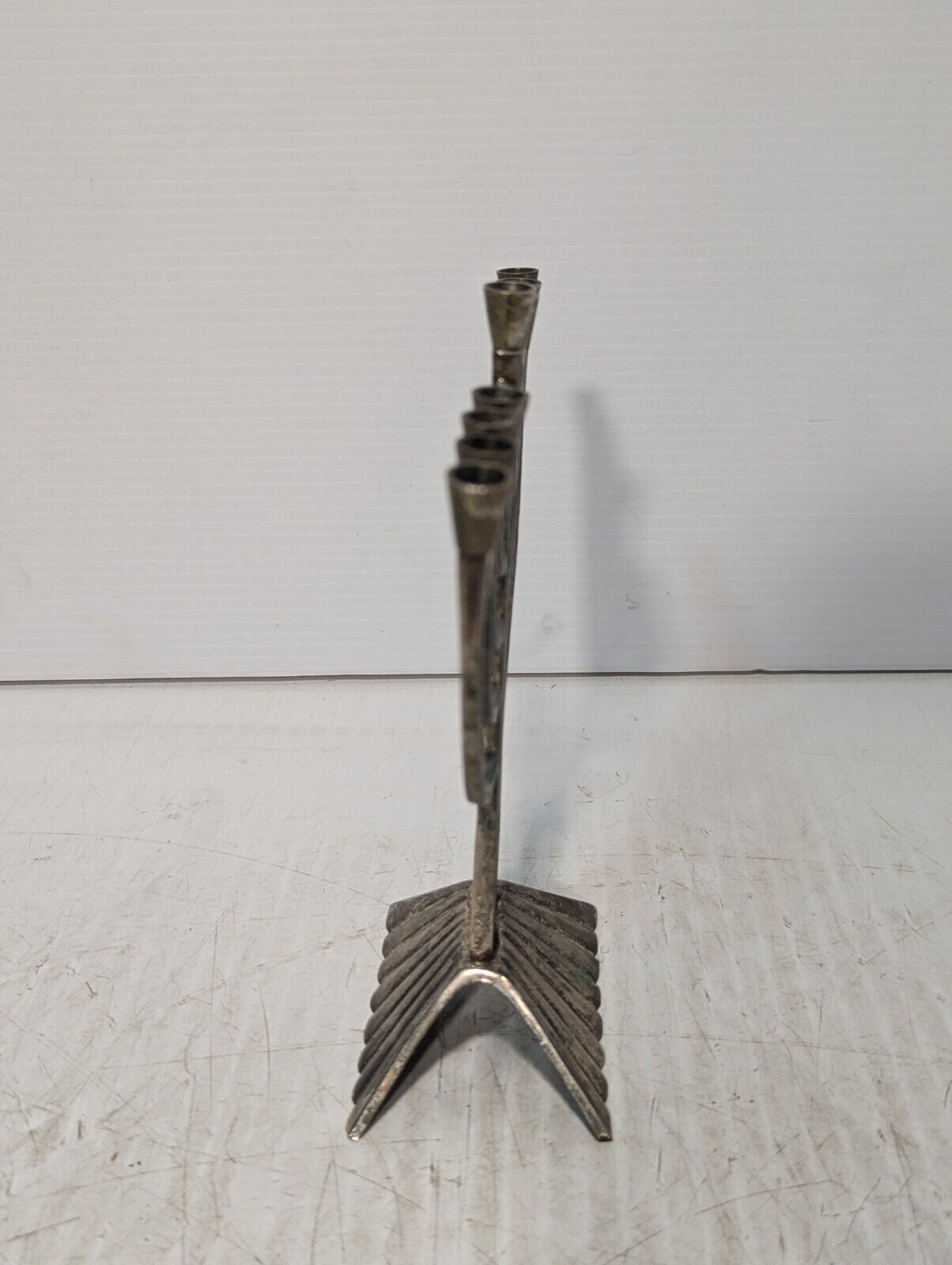 Aviv Judaica Imports Pewter Menorah w\ Star Of David, 8" x 9" - Free Shipping