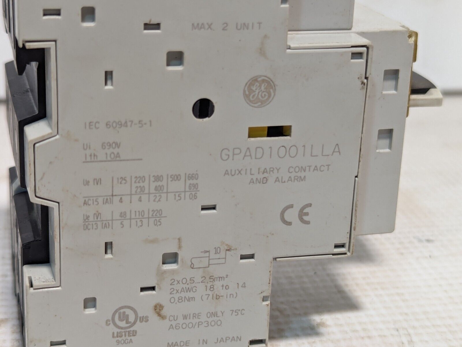 GE GPS1BHAL Manual Motor Starter Overload 9-13A - Free Shipping