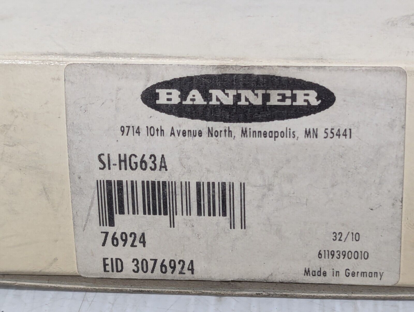 BANNER SI-HG63A Switch Interlock Safety Stainless Support 63mm Hinge-Free Ship
