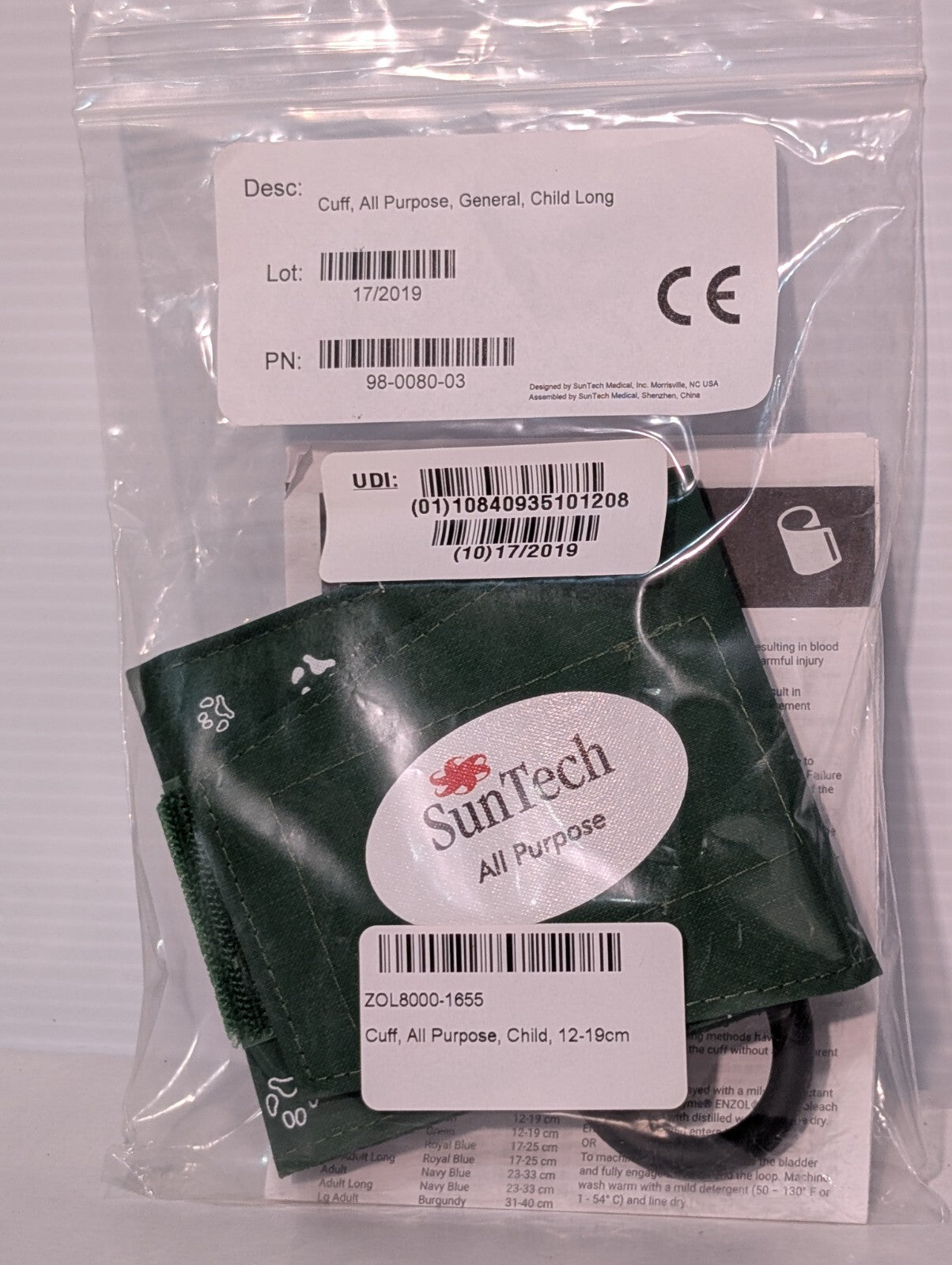 Zoll 8000-1655 Non-Invasive Blood Pressure Cuff, Child Size, 12 - 19 cm