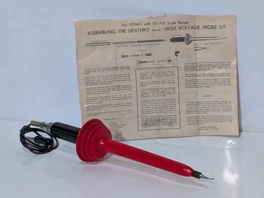 Vintage Heath Heathkit Model No. 336 High Voltage Test Probe with Manual