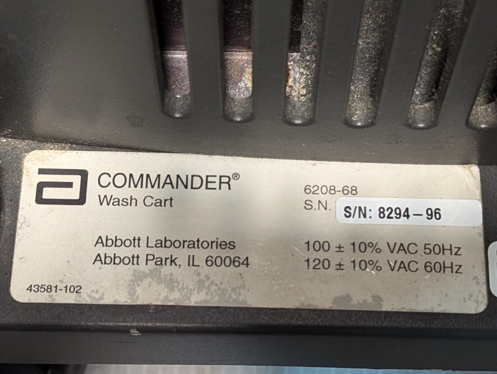 Abbott Laboratories 6208-68 Commander Wash Cart - Free Shipping