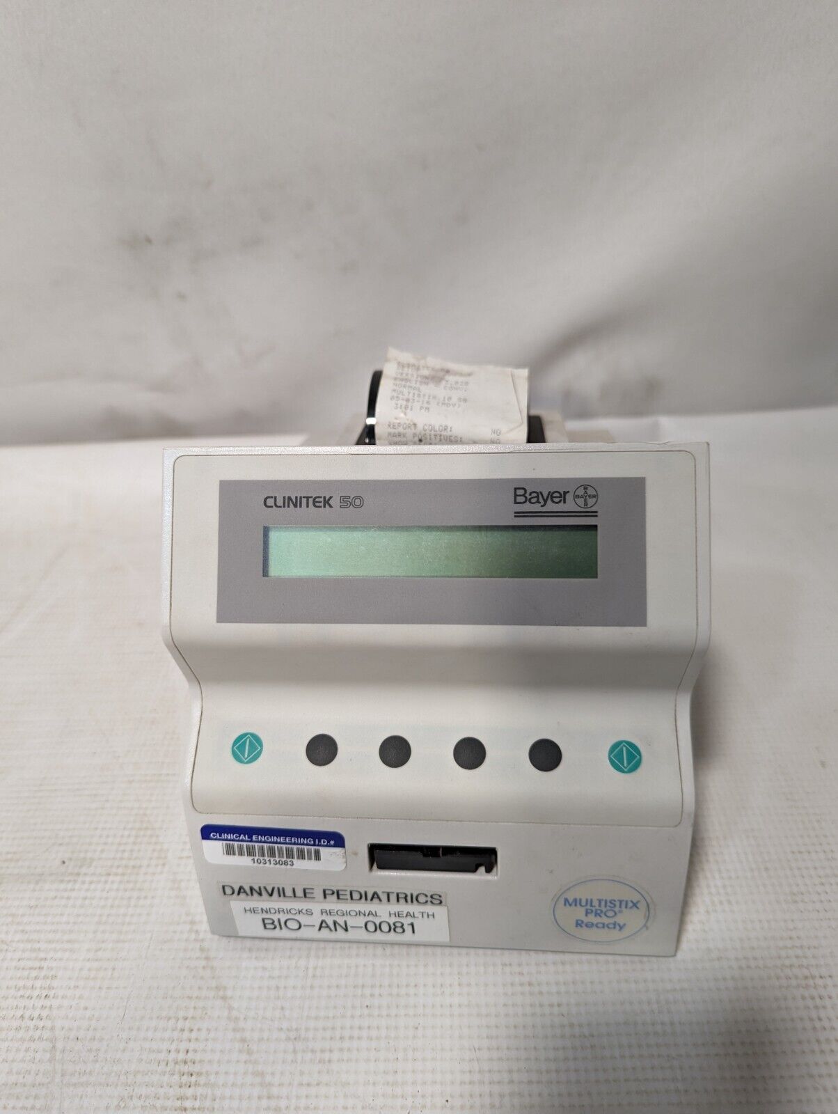 Bayer Clinitek 50 urinalysis machine, no power cable