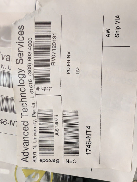 Allen Bradley 1746-NT4\B Thermocouple/DC Millivolt Input Module