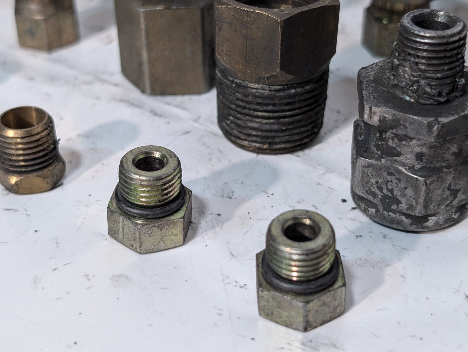 (40) Assorted Hydraulic Fitting and Adapters, Hex Head Thread Nut Lug Nipple