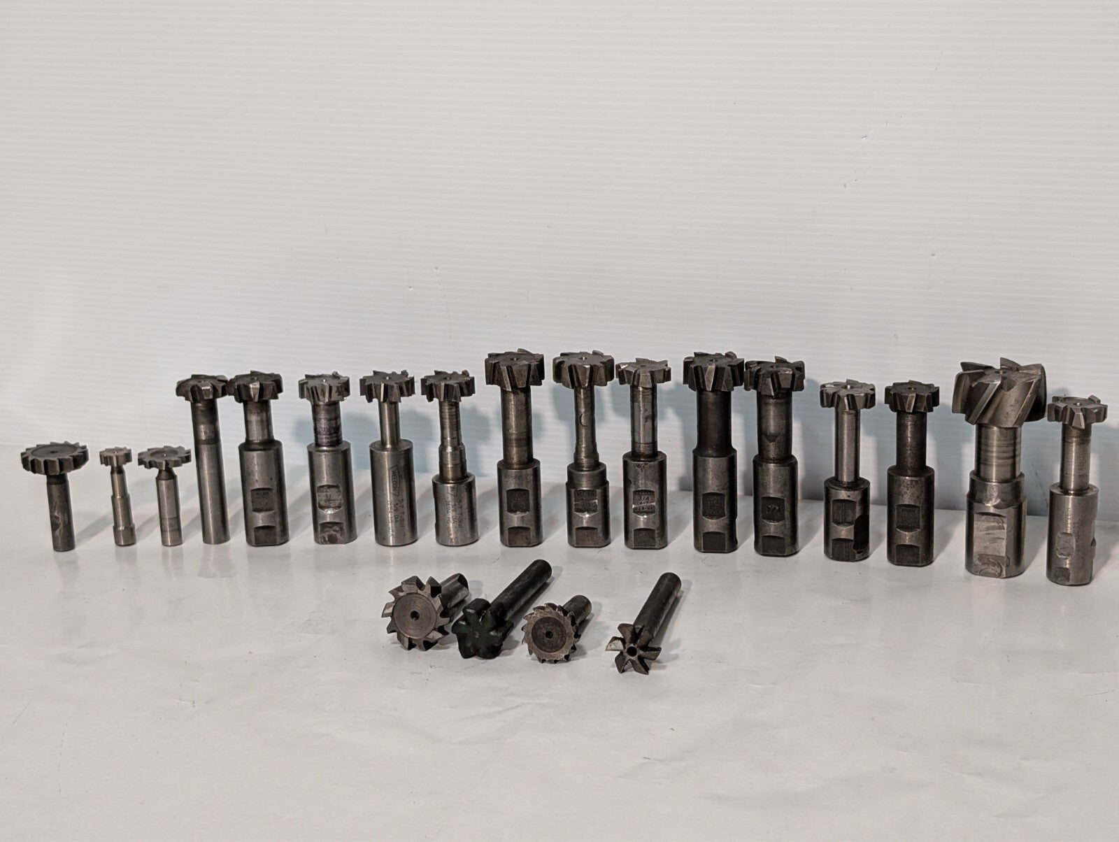(21) Weldon T-Slot Cutters, Assorted, Includes 3/4 6-7, 5/7 5/8, See photos