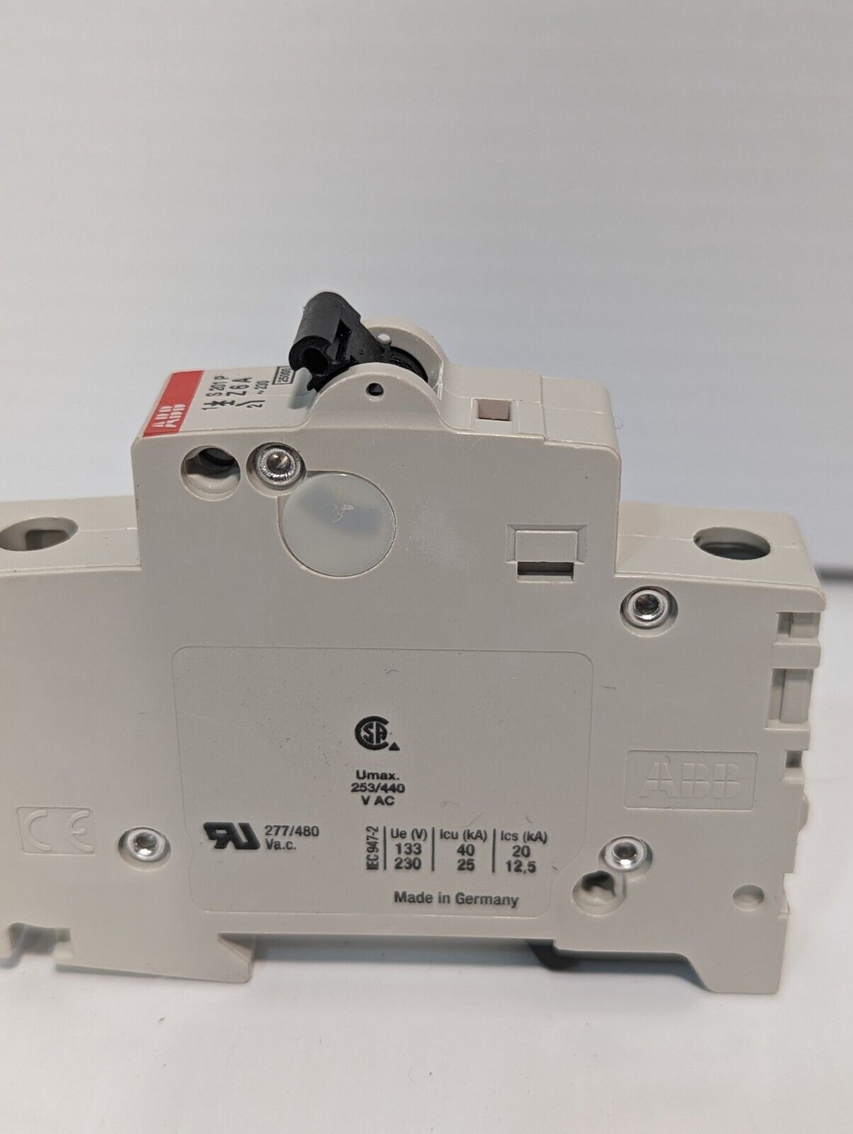 ABB S201P-Z6 Circuit Breaker, 6A, 1-Pole, AC/DC, 5925-11-000-4721 -Free Shipping