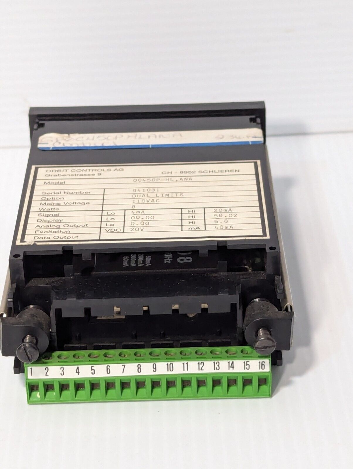 Orbit Controls OC45OP-HL, ANA four-digit digital panel meter - Free Shipping