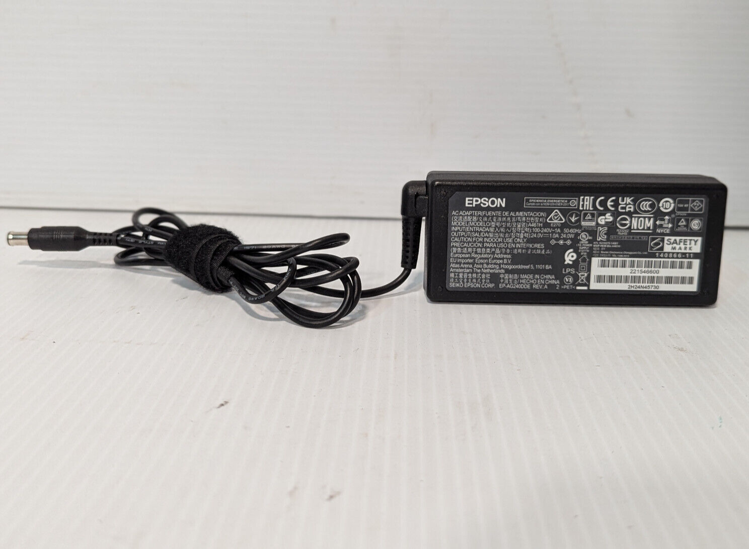 Lot of 3: Epson A461H Power Supply Adapters, 140866-11, 24V, 1A, 24W, 50-60Hz