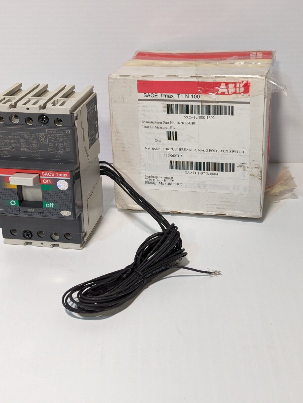 ABB Circuit Breaker  Switch 600A 600V 3P T1N060TLA, 162K864H01 - Free Shipping