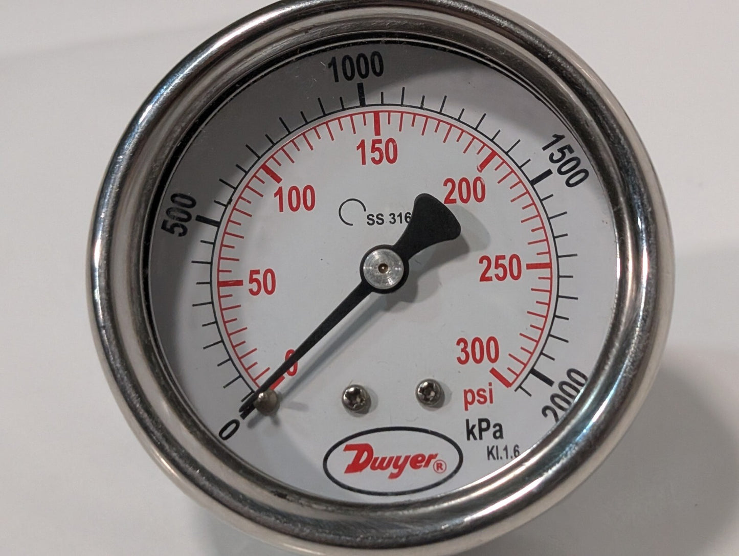 [4] Dwyer SGD-D0842N 2.5" Stainless Steel Industrial Pressure Gage Gauge 300PSI