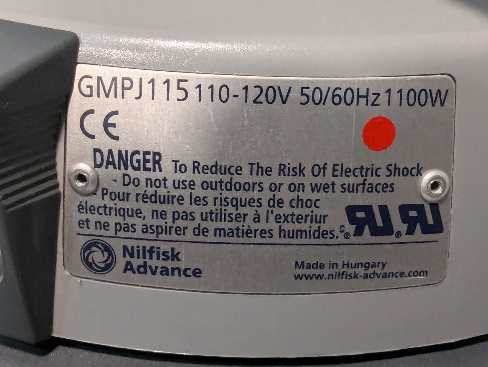 Nilfisk Advance GMPJ115 patient transfer air pump supply blower - Free Shipping