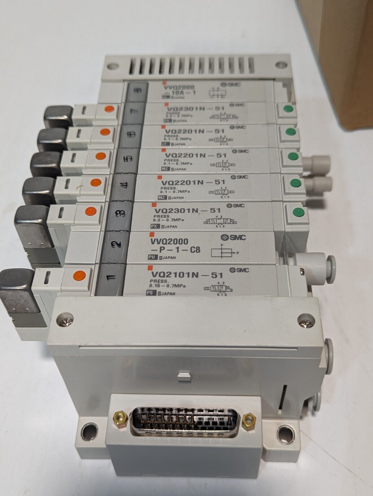 SMC VV5Q21-08-DAN00 Manifold assembly, IAW DWG - Free Shipping