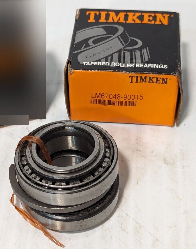 Timken LM67048-90015 Back to Back Spacer Tapered Bearing Assembly - Free Ship