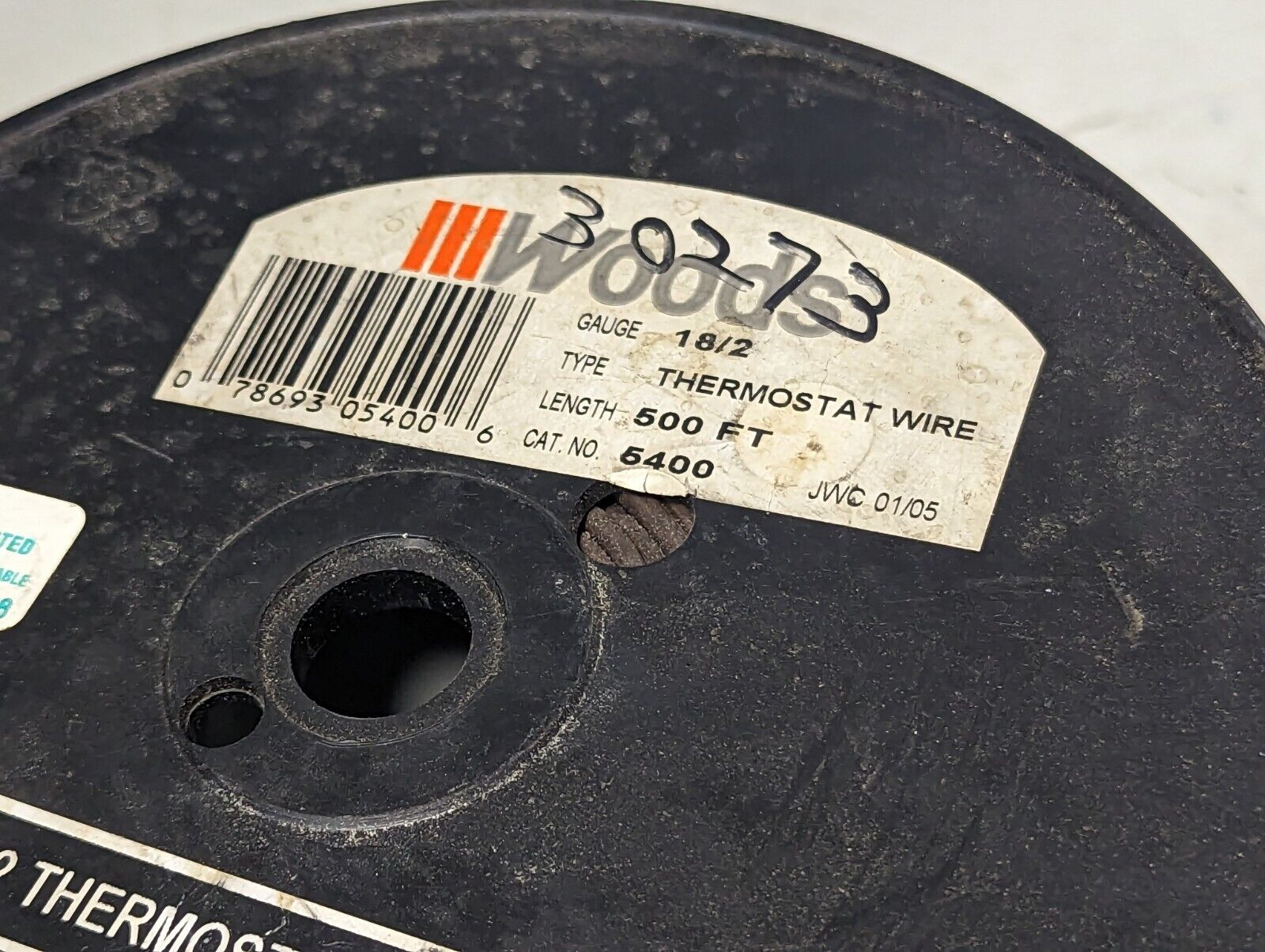 Woods 18/2 thermostat wire, brown, CL2, originally 500 ft, now about 100 ft