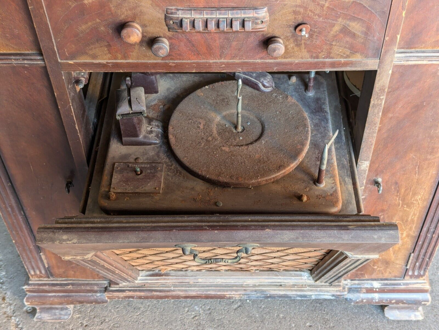 Vintage Vinyl Radio Cabinet, Air Chief Receiver, Stock#4-A-42 - Free Shipping