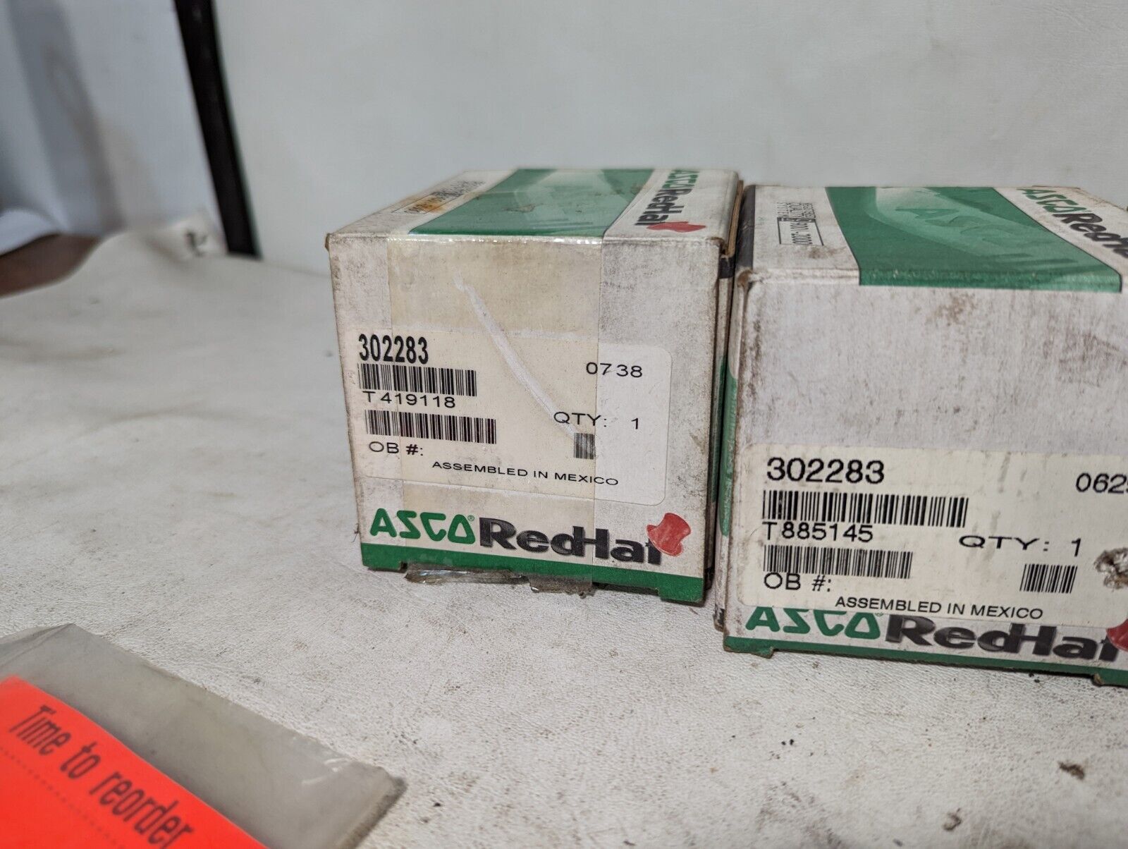 Lot of 4 partial boxes of ASCO RedHat 302283 solenoid valve repair kits