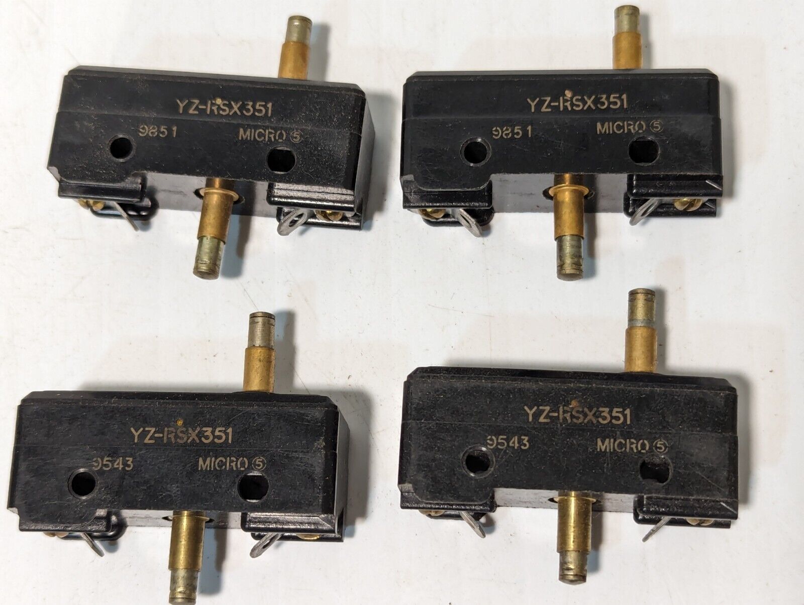 Lot of 4 Honeywell Micro Switch Plunger Action Switch YZ-RSX351- Free Shipping