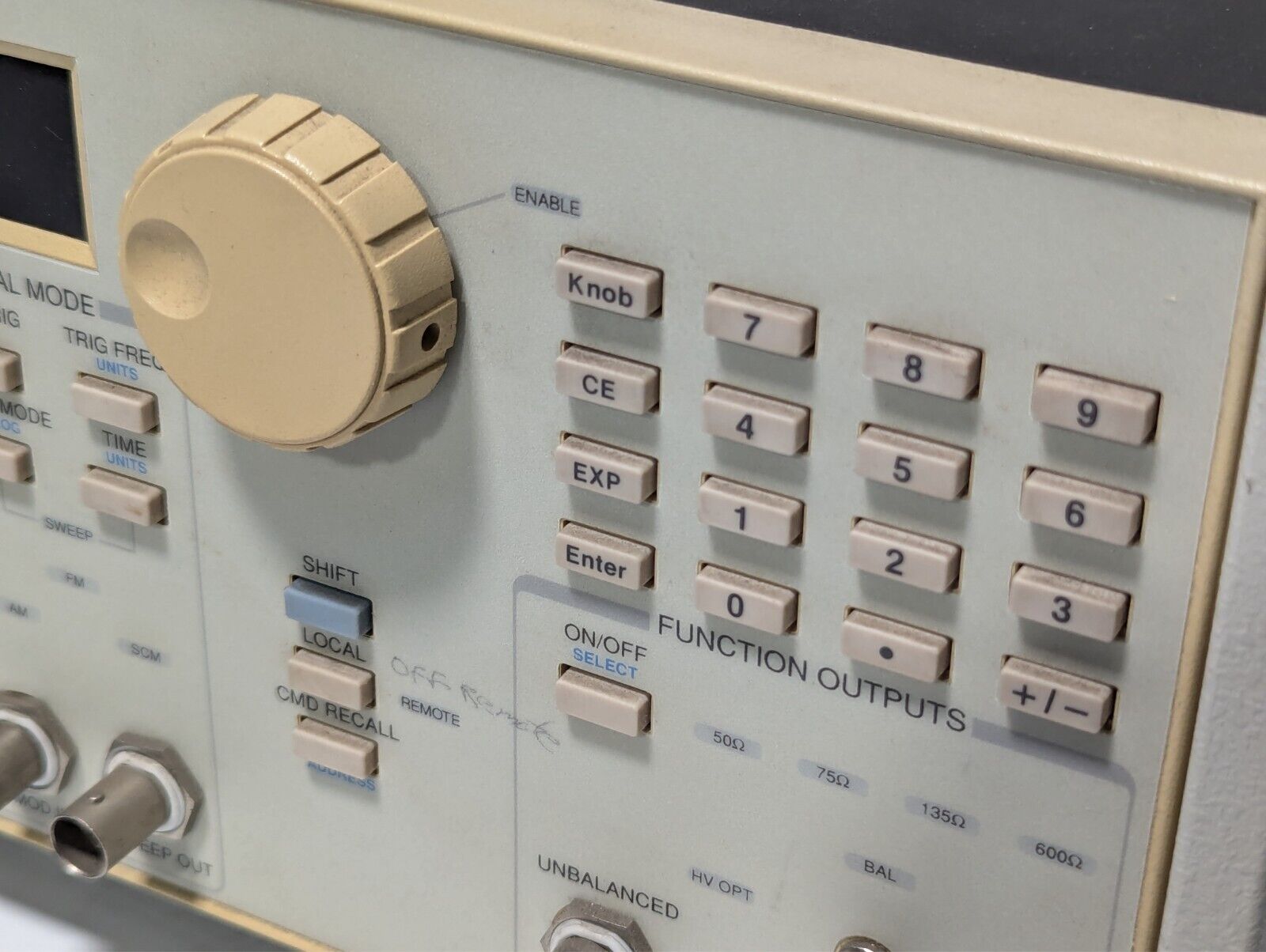 Wavetek 90 20-MHz synthesized function generator with manual as pictured
