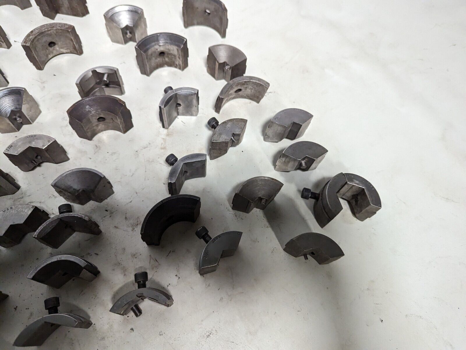 Lot of collet pads as pictured: some complete sets, some incomplete