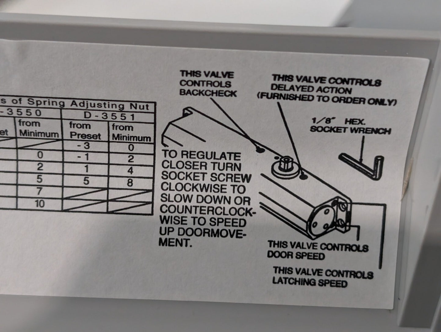 Stanley D-3551 Commercial Hardware Door Closer with Aluminum Finish DA Model