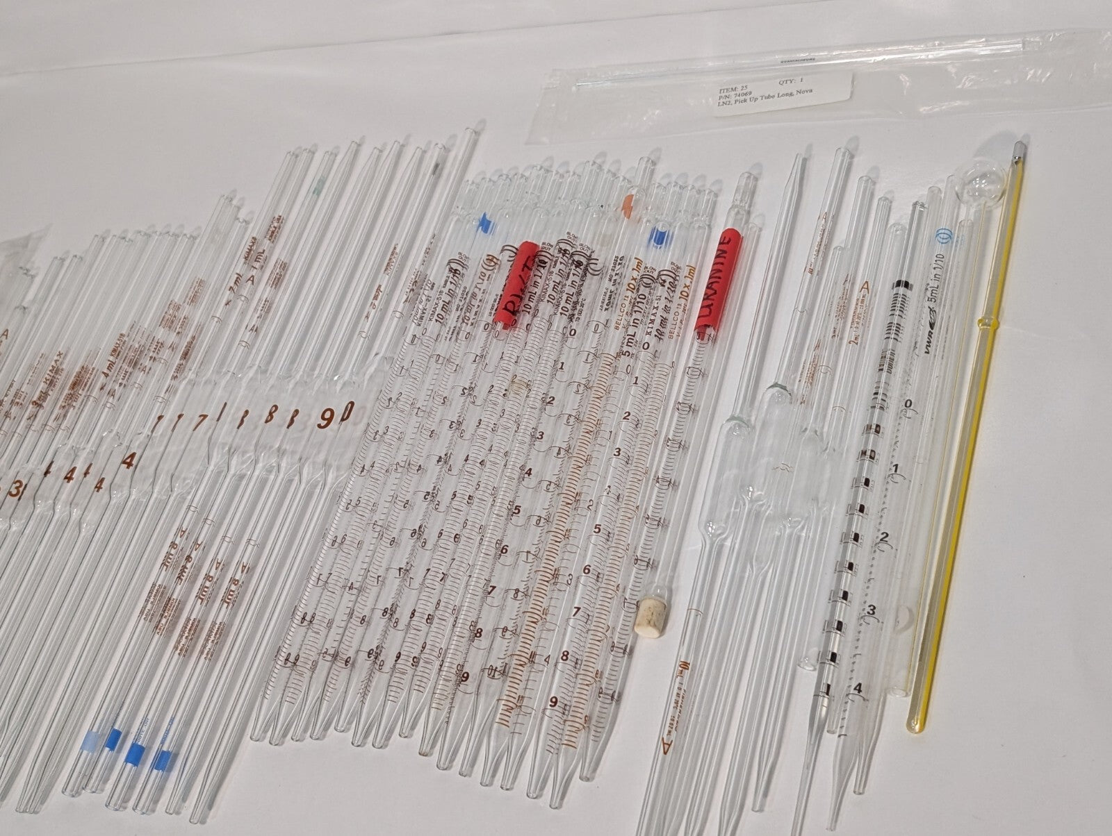 (50) Kimble KIMAX-51 Class Reuseable Volumetric Pipette Pipet, 2mL 4mL 5mL 10mL