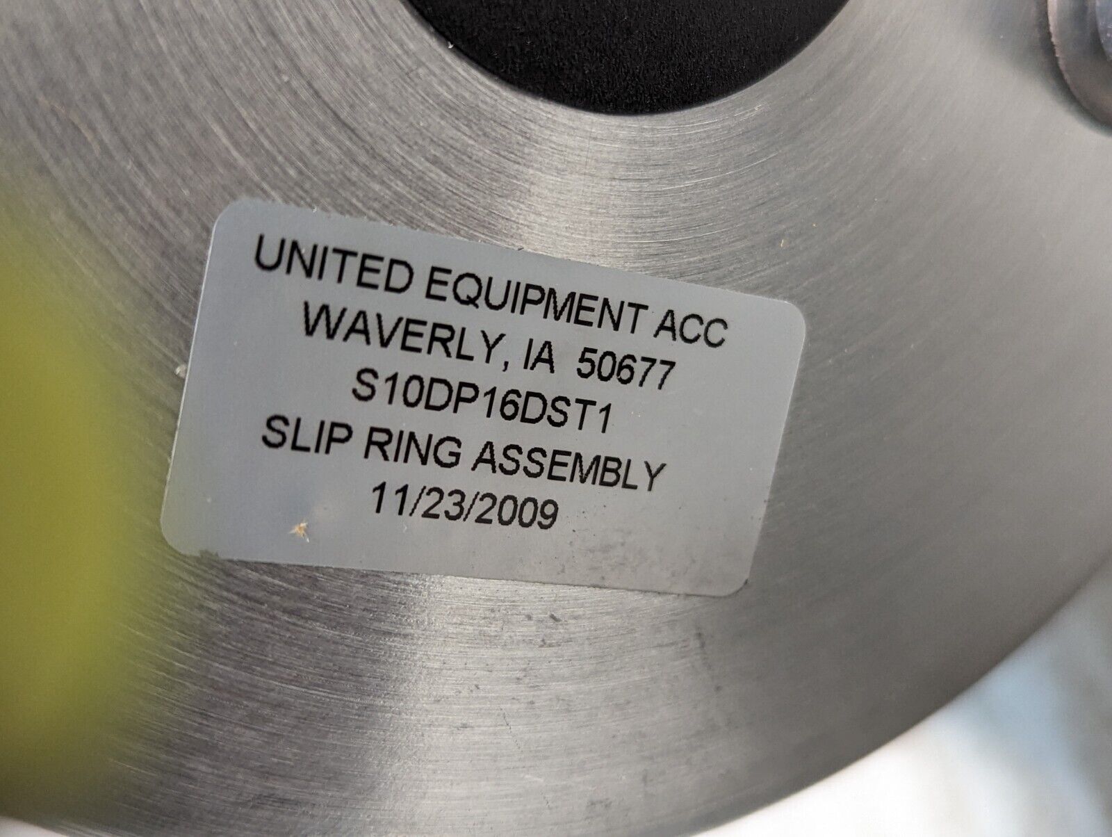 United Equipment/Dynamic Tech S10DP16DST1 Rotary Union w/Slip Ring-Free Shipping