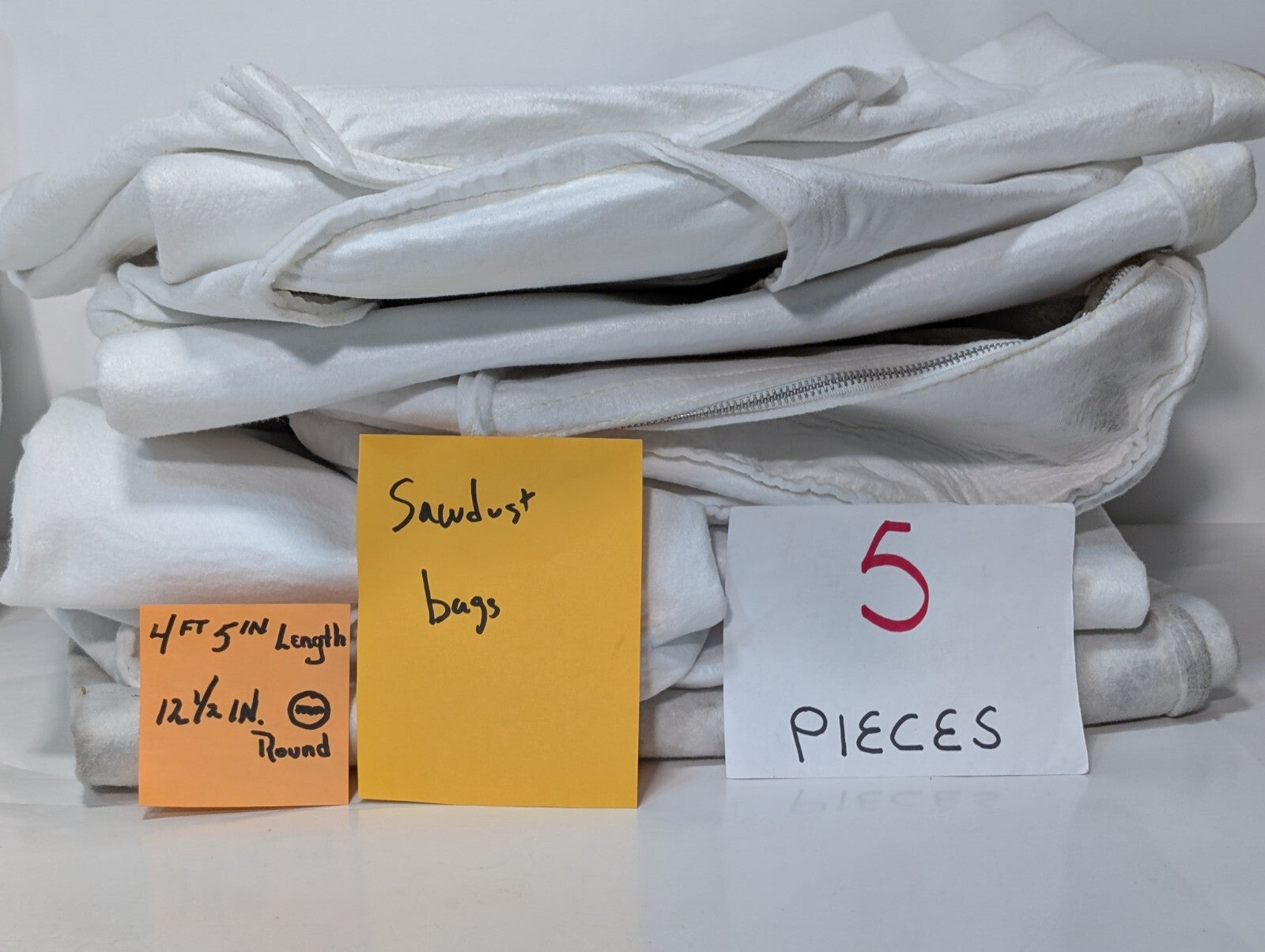 (5) Saw Dust Bags, 53 inches, Durable Table Saw Miter Saw Collection Pouch