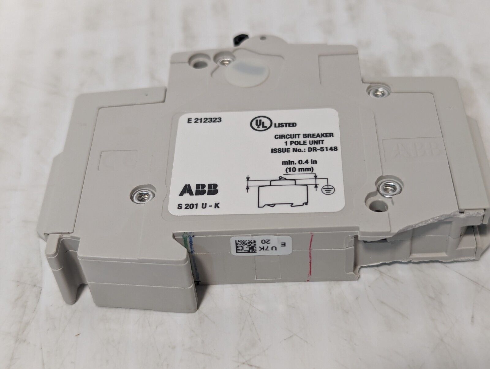 ABB S201U-K20 Circuit Breaker, 20A, 240VAC, 1-Pole - Free Shipping