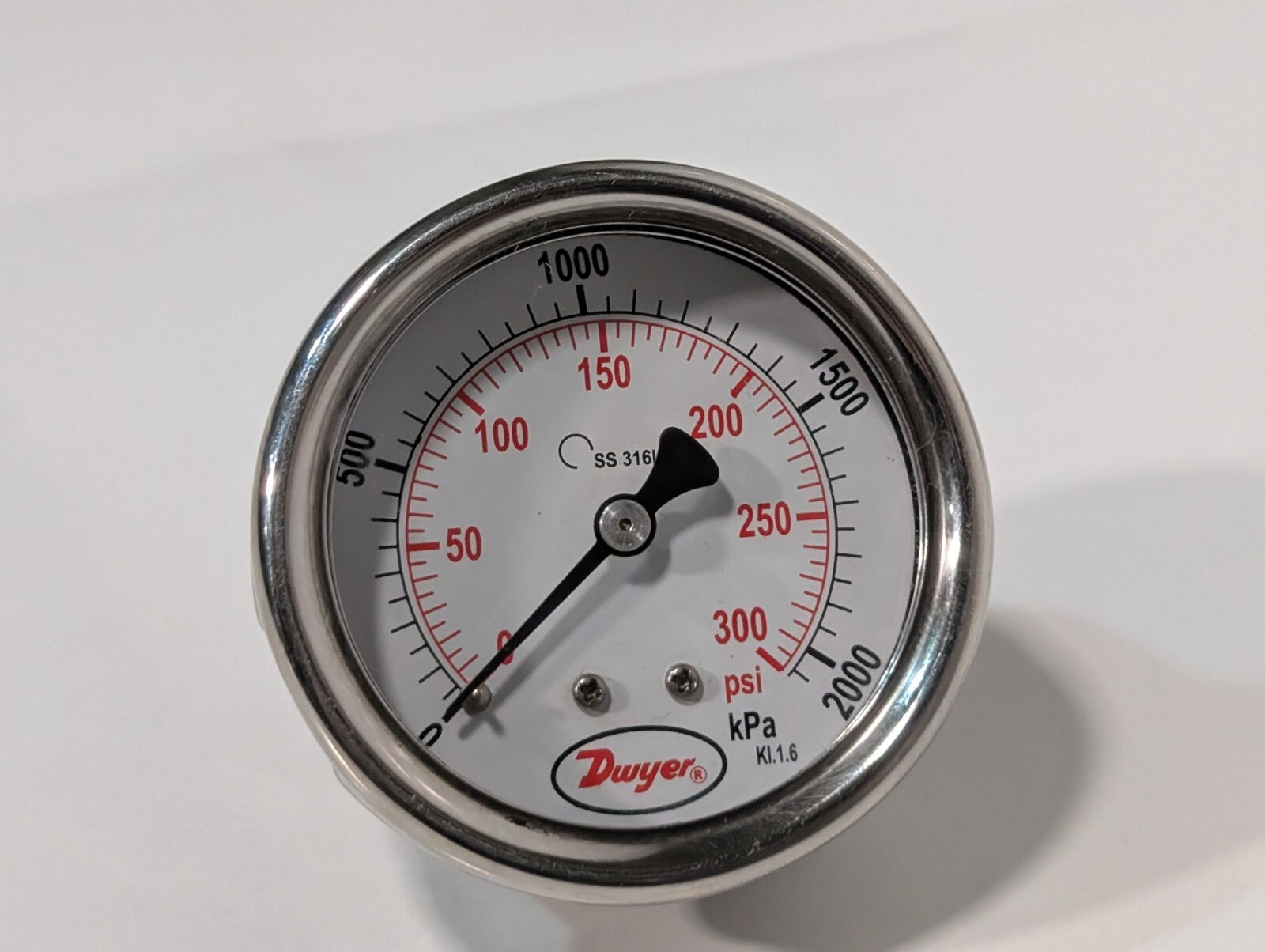 [4] Dwyer SGD-D0842N 2.5" Stainless Steel Industrial Pressure Gage Gauge 300PSI