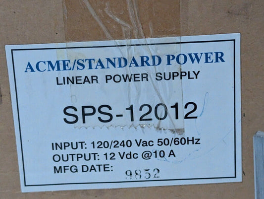 ACME/Standard Power SPS-12012 Linear AC/DC Power Supply - Free Shipping+Returns