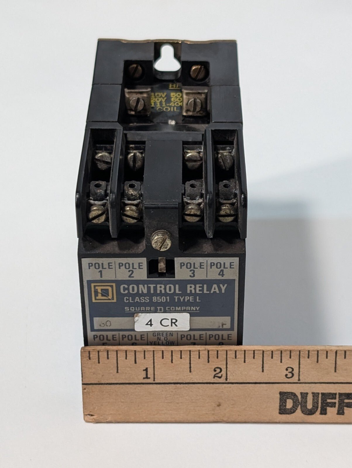 (5) Square D 8501 L0-40 Control Relay 120V Coil LO-40