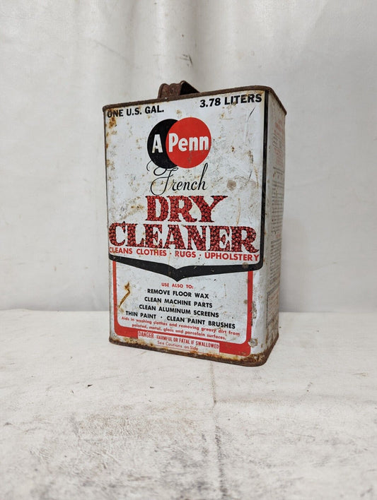 A Penn French dry cleaner vintage one gallon can
