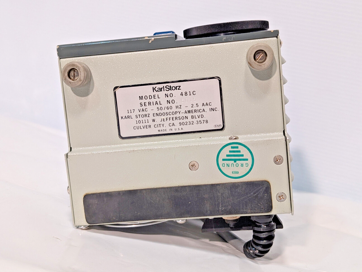 Storz 481C Miniature Lightsource, Endoscopy, 117 VAC, 50/60 Hz, Made in USA