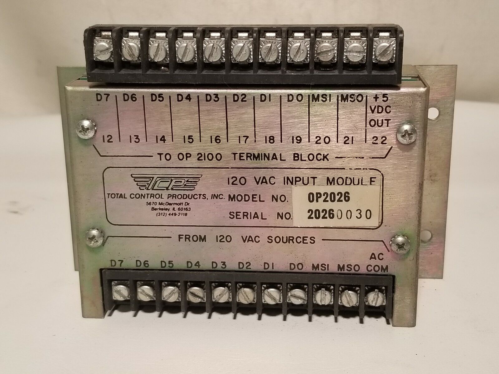 Total Control Products TCP OP2026, 120VAC input module