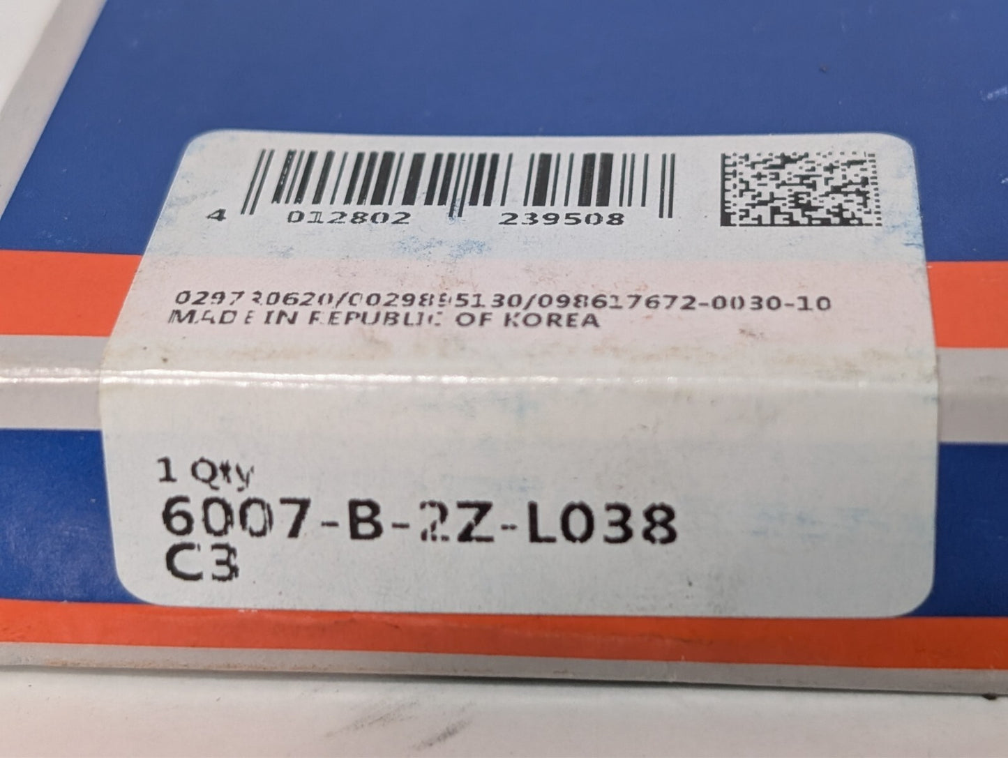(4) KBC 6007-B-2Z-L038 C3 Shielded Ball Bearings