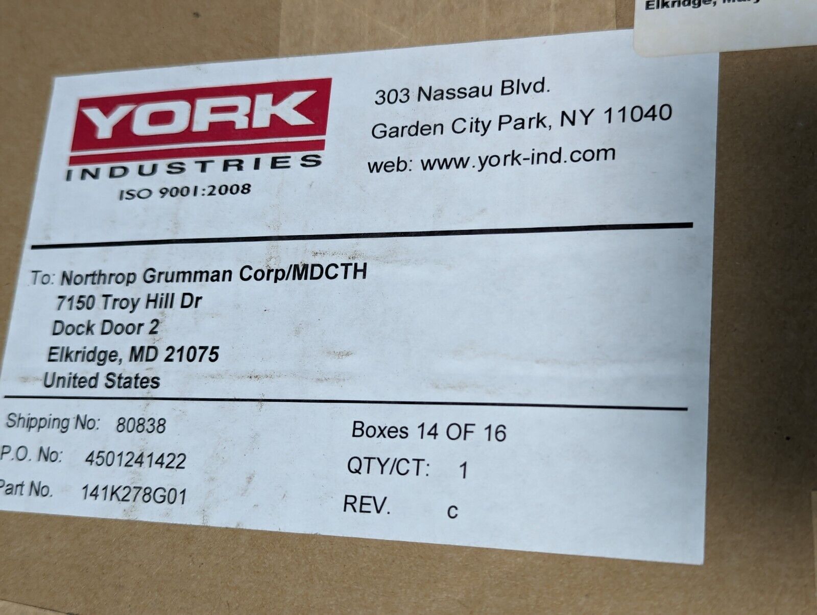 York Presser Assembly 97942assy141K278G01 Wheeled Quad - Free Shipping