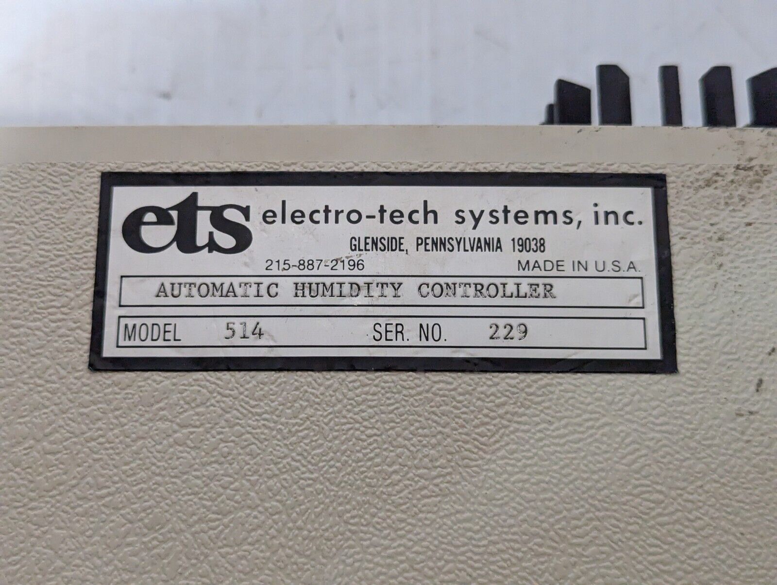 Electro Tech Systems ETS Model 514 Automatic Humidity Controller - Free Shipping