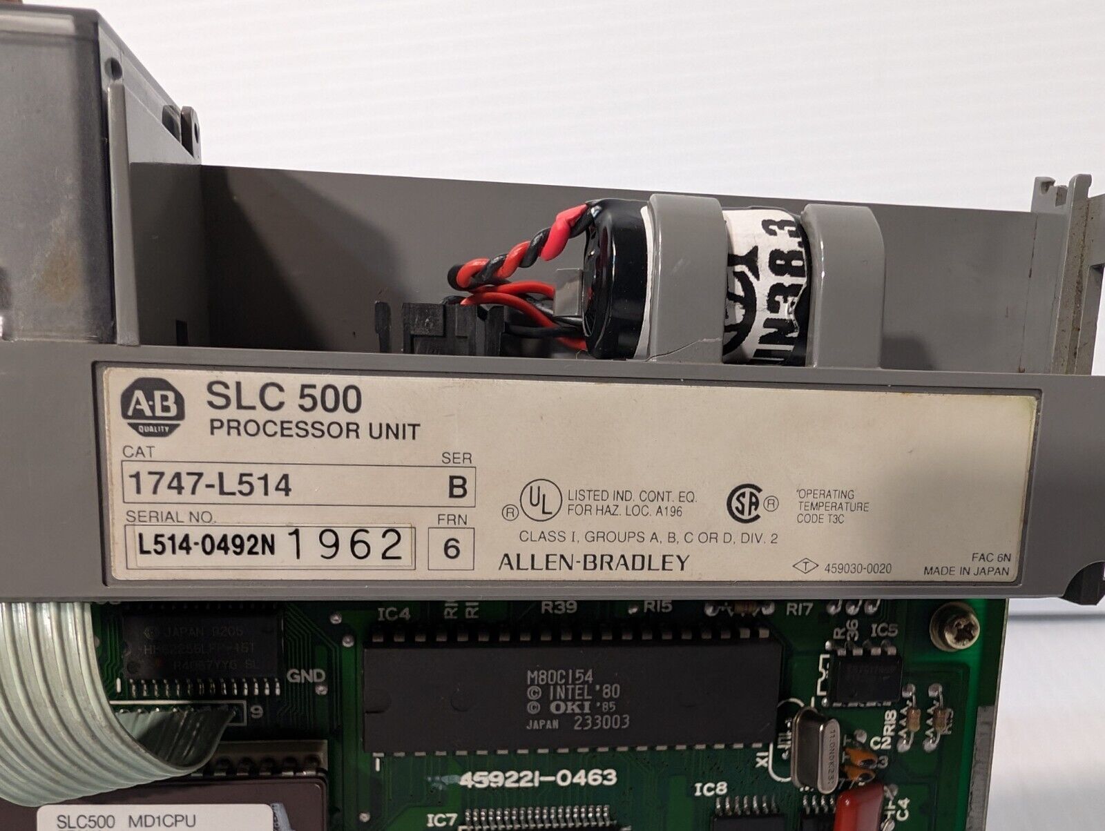 Allen Bradley 1747-L514 CPU Processor Unit, Series B, SLC 5/05, 4K - Free Ship