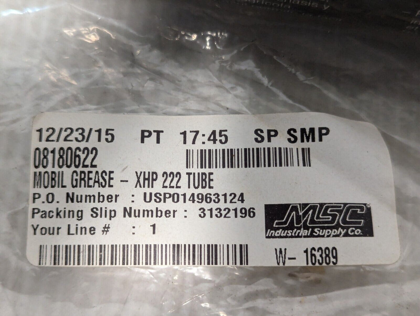 14.1 oz Tube of Mobil Mobilgrease XHP 222, 9.5" In Tall - Free Shipping