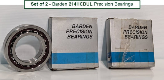 1 Pair of Barden 214HCDUL  Angular Contact Bearings, ABEC 7 Precision Bearings