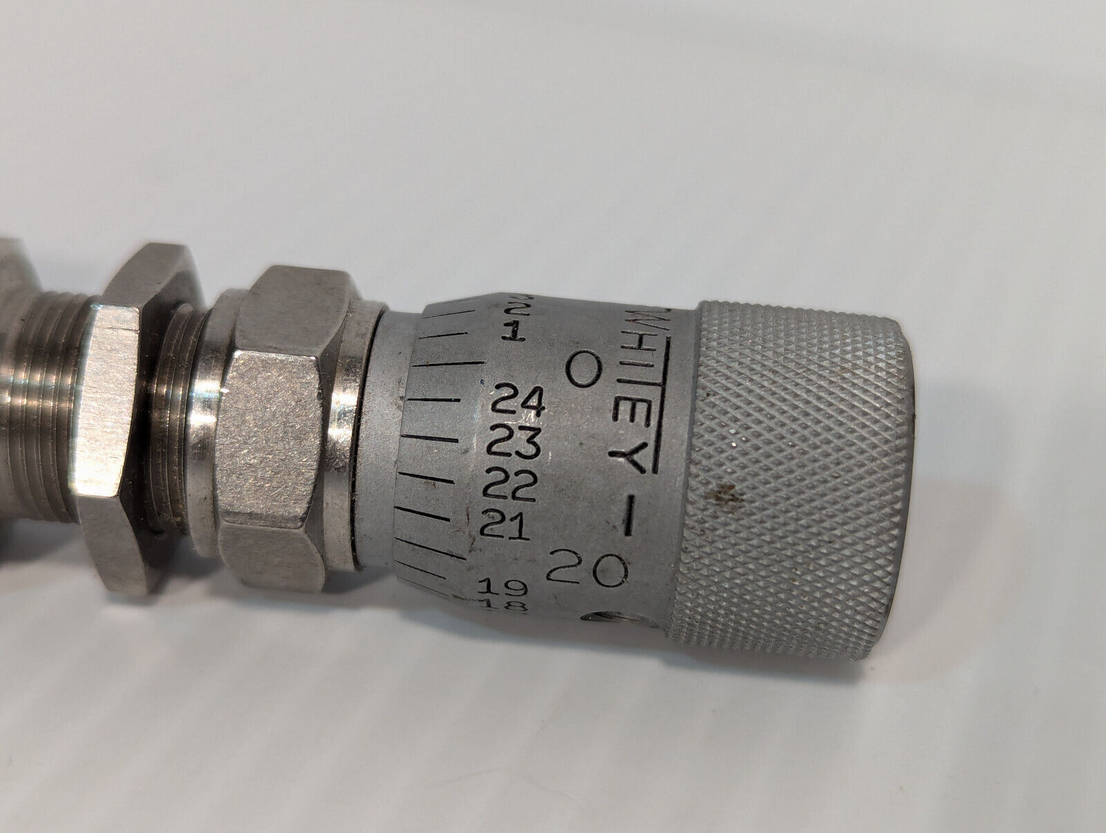 Whitey SS-22RS4 Stainless Steel High Precision Metering Valve, N2 Flow Control