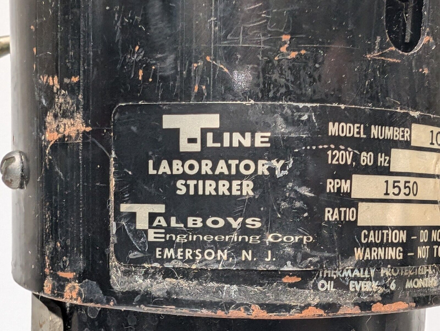 Talboys T-Line Model 107 Laboratory Stirrer Overhead Mixer, 1550 RPM, 1/30hp