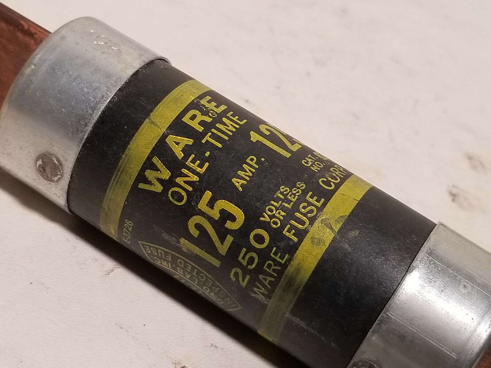 WARE One Time Fuse 62-125 125A 250V
