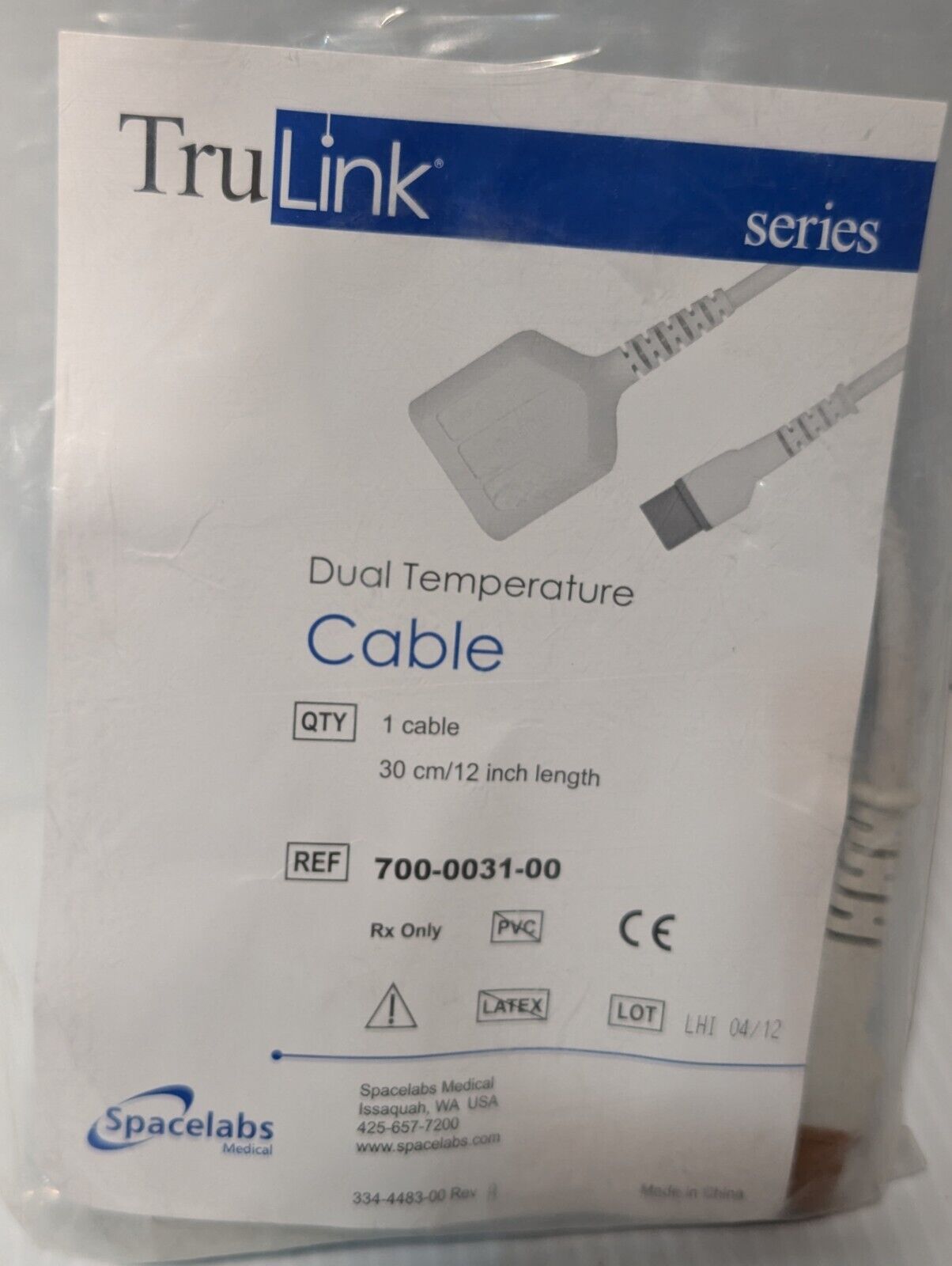 Spacelabs 700-0031-00 Dual Temperature Adapter Cable - Free Shipping